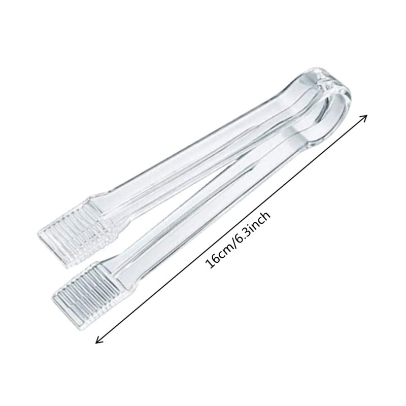 POFUIERKN 20 Pack of Set Plastic Buffet Serving Tongs Mini Serving Utensil Tongs Appetizers Tongs and Plastic Kitchen Scoops Clear Ice Scoop Buffet Scoop for Candy Dessert Buffet Ice - Image 2